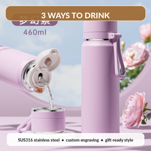 316 Stainless Steel Tumbler with Upright Handle
